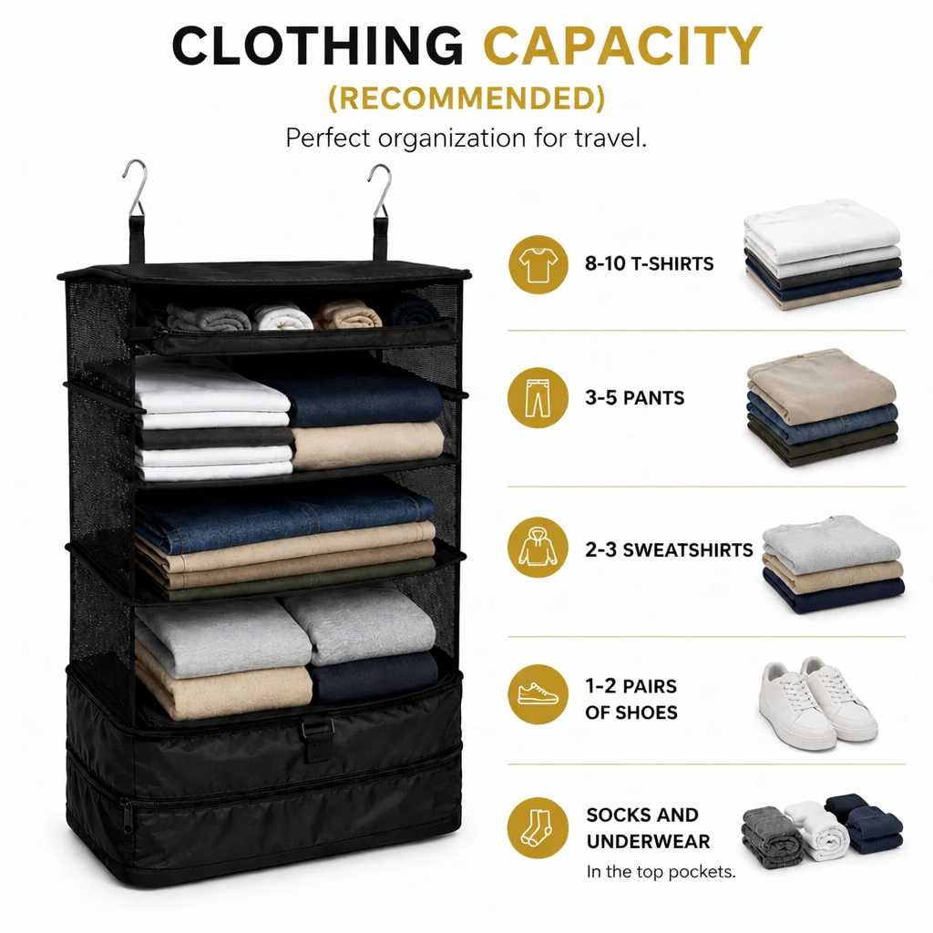 Foldify™ - Hanging Travel Organizer
